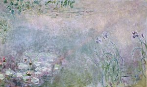 上部のスイレンのディテール、c.1910キャンバスに油彩